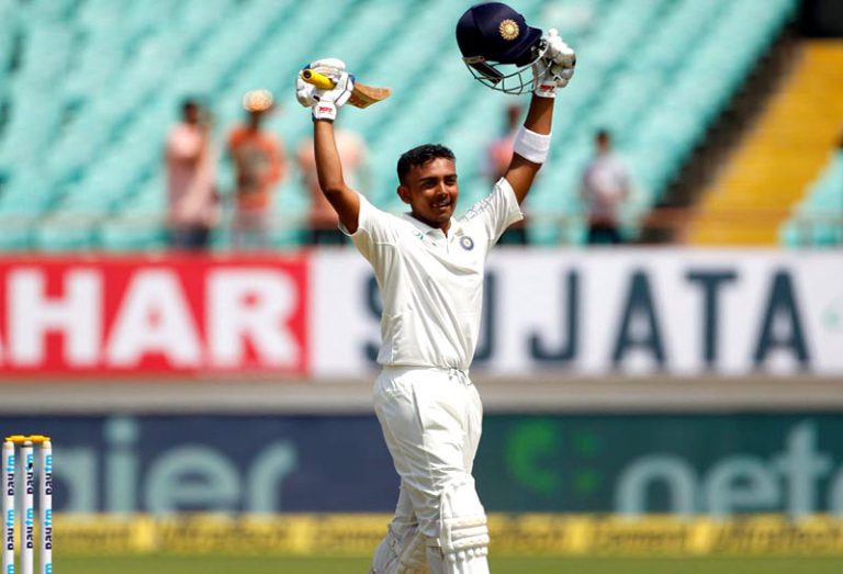 Ind vs WI 1st Test:  पृथ्वी शॉ का ऐतिहासिक शतक, भारत -364/4