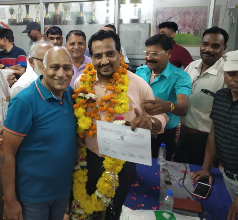 गिरीश दाढ़कर दूसरी बार भोपाल क्षेत्रीय स्पोर्ट्स अध्यक्ष निर्वाचित