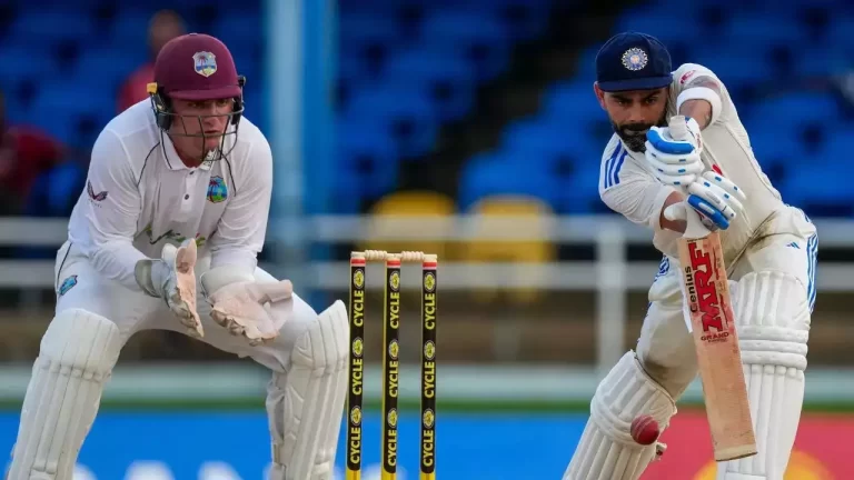 IND vs WI Test–कोहली ने शतक जड़ा,भारत ने 438 पर पहली पारी घोषित की