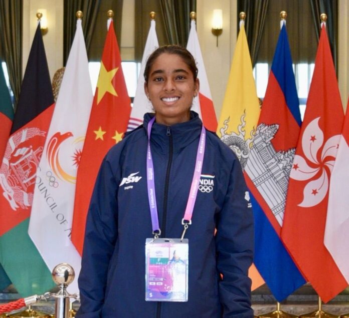 Rabindranath Tagore University's sailing player Neha Thakur brought glory to the tricolor by winning silver medal in the 19th Asian Games