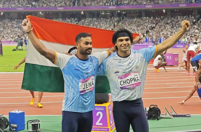 Neeraj Chopra won gold and Kishore Jena won silver