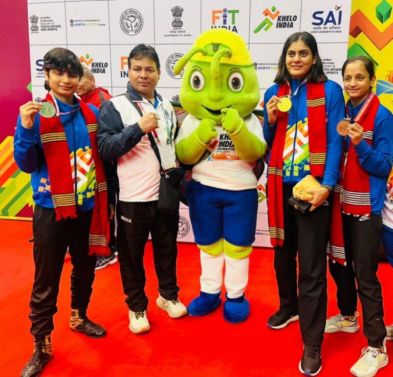 Khelo India University Games : म.प्र. के खिलाड़ियों ने 2 स्वर्ण, 1 रजत और 2 कांस्य सहित 5 पदक जीते
