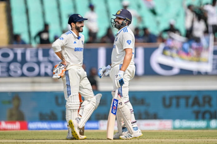 IND vs ENG test Sarfaraz's stormy innings with Rohit-Jadeja's century