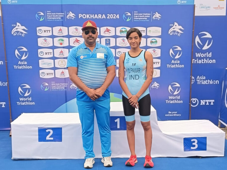 म.प्र. अकादमी की दुर्विशा पवार ने एशिया कप ट्रॉयथ्लॉन में जीता रजत