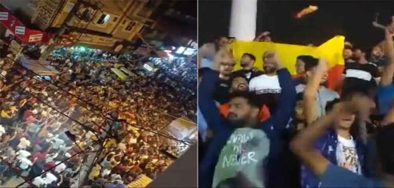 आरसीबी की जीत पर बंगलूरू में लगा जाम, सड़कों पर फैंस ने पटाखे जलाए और डांस कर मनाया जश्न