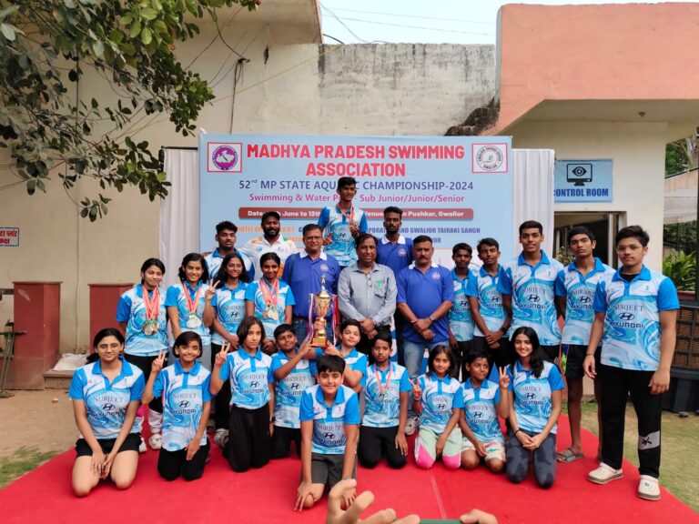 राज्य तैराकी प्रतियोगिता में भोपाल बना ओवरऑल उपविजेता
