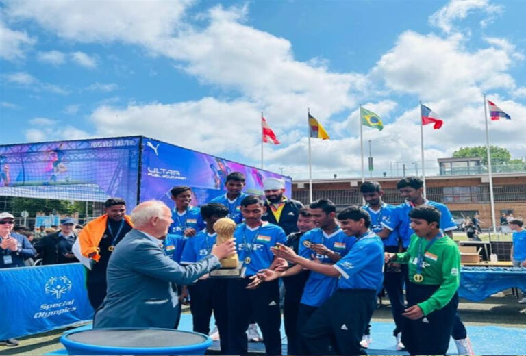 भारतीय फुटबॉल टीमस्वीडन स्पेशल ओलिंपिक में बनी चैंपियन, मप्र के तरुण ने दागा विजयी गोल