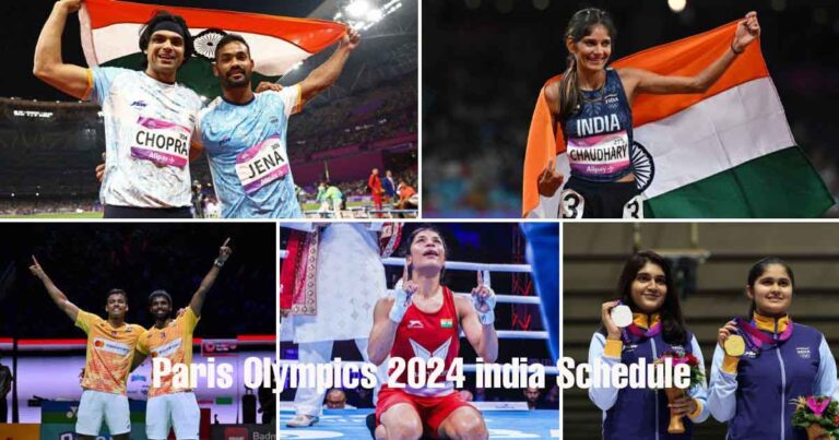 Paris Olympics 2024 के हर दिन के हिसाब से भारतीय एथलीटों के पूरे कार्यक्रम का शेड्यूल