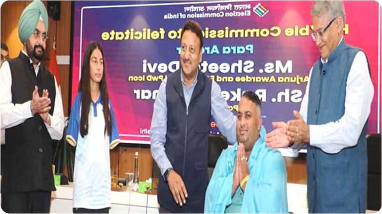 पैरालंपिक तीरंदाजी चैंपियन राकेश कुमार को दिव्यांगों (पीडब्ल्यूडी) के लिए निर्वाचन आयोग का राष्ट्रीय आइकन नियुक्त किया गया