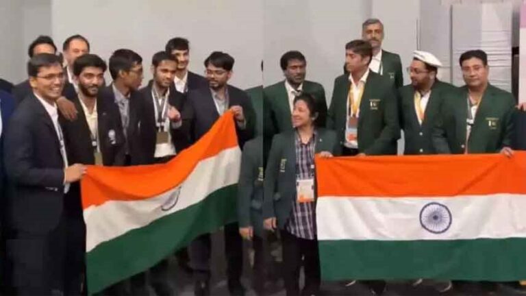 Chess Olympiad: भारतीय टीम के जश्न में पाकिस्तानी दल ने थामा भारत का झंडा, खिंचवाई तस्वीर