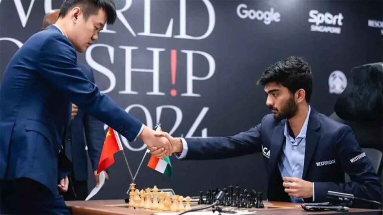Chess: गुकेश और लिरेन के बीच लगातार पांचवीं बाजी ड्रॉ, आठ दौर के बाद 4-4 अंकों की बराबरी