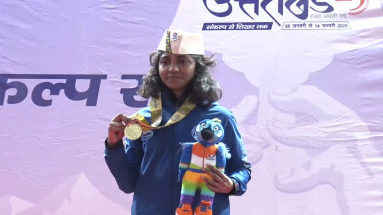 38th National Games: नर्मदा नितिन राजू ने महिलाओं की 10 मीटर एयर राइफल स्पर्धा में जीता स्वर्ण पदक