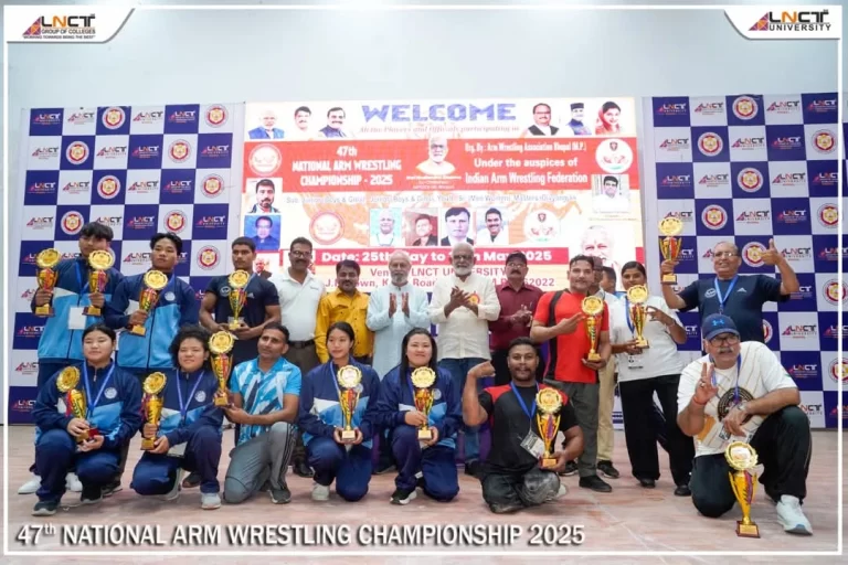 Lnct राष्ट्रीय आर्म रेसलिंग : भोपाल पुरुष वर्ग मे उत्तर प्रदेश & महिला वर्ग में अरुणाचल ओवरऑल चैंपियन