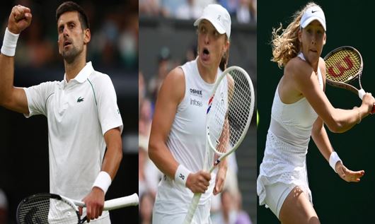 Wimbledon: जोकोविच ने डी मिनाउर को हराकर की वापसी, स्वियाटेक, मीरा एंड्रीवा क्वार्टर फाइनल में पहुंचीं