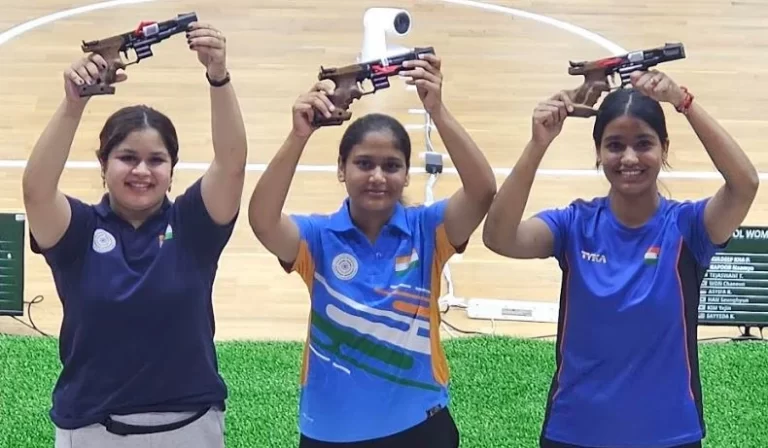 नीरू का दोहरा स्वर्ण, पिस्टल में लड़कियों का पोडियम पर कब्जा, भारत ने छुआ 50 पदकों का आंकड़ा