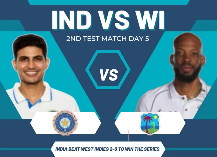 IND vs WI, 2nd Test Match Day 5