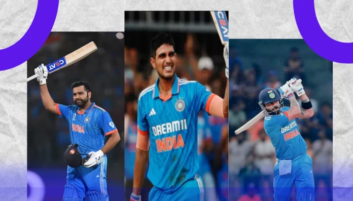Rohit Sharma, Virat Kohli, Shubman Gill