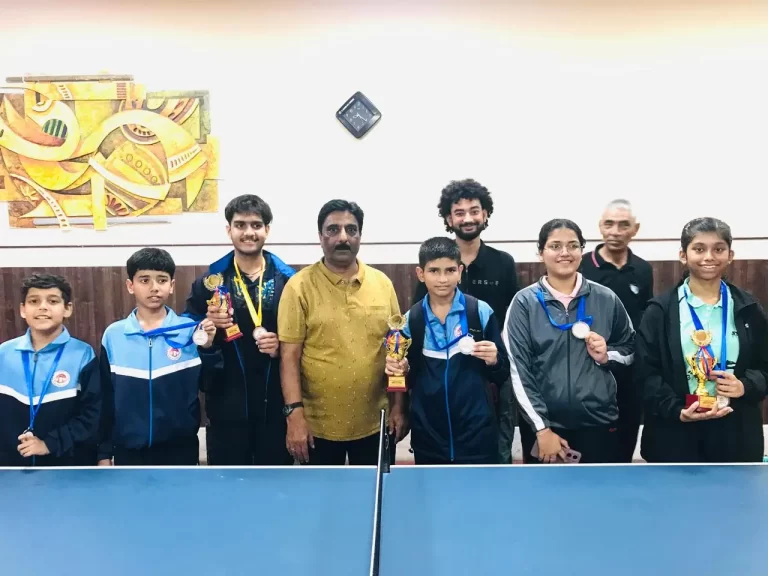 भोपाल के शिव, आरव, संस्कार, दृष्टि और पारमी का राष्ट्रीय एसजीएफआई टेबल टेनिस टीम में चयन
