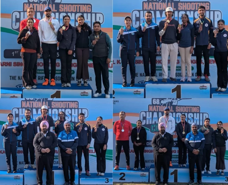 68वीं राष्ट्रीय निशानेबाज़ी चैंपियनशिप में अनंतजीत सिंह नरूका और दर्शन राठौड़ ने मिक्स्ड टीम स्कीट में स्वर्ण पदक जीता