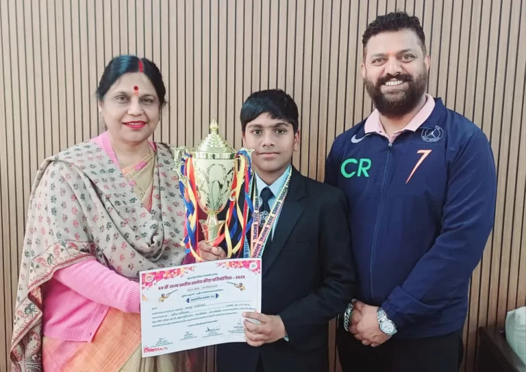 मॉडल स्कूल के छात्र करांशु मस्तकर ने राज्य स्तरीय शूटिंग में जीते दो स्वर्ण पदक