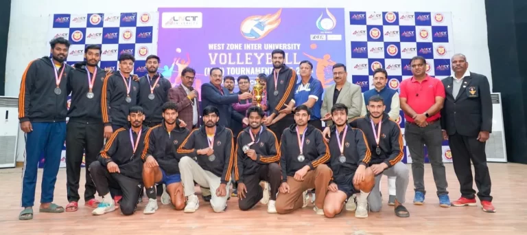 एलएनसीटी में वेस्ट ज़ोन इंटर यूनिवर्सिटी वॉलीबॉल संपन्न, लोक जागृति यूनिवर्सिटी चैंपियन