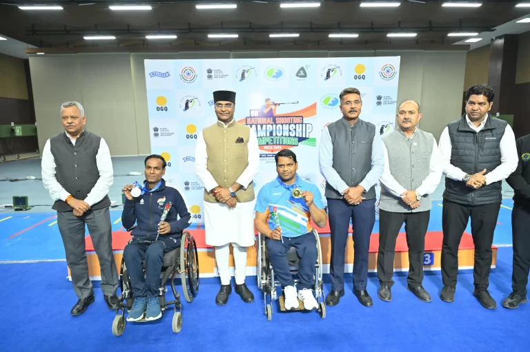 भोपाल में 68वीं नेशनल शूटिंग चैंपियनशिप: मंत्री विश्वास सारंग ने 50 मीटर राइफल इवेंट के विजेताओं को किया सम्मानित, ऐश्वर्य ने बताया राष्ट्रीय रिकार्ड