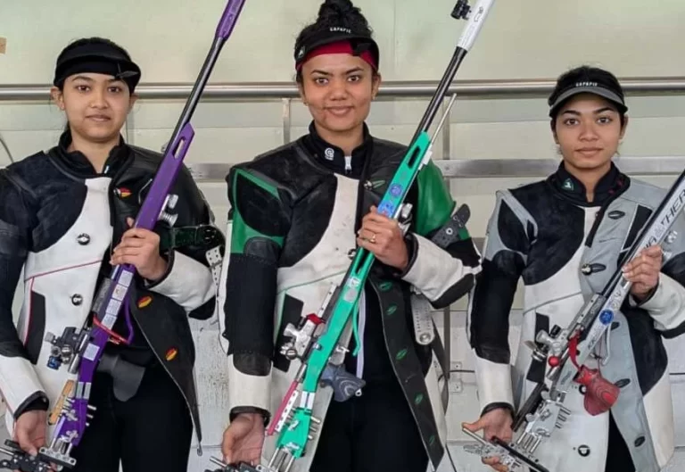 ग्रुप ए राष्ट्रीय चयन ट्रायल्स के पहले दिन 50 मीटर राइफल प्रोन में मानीनी और ऐश्वर्य शीर्ष पर