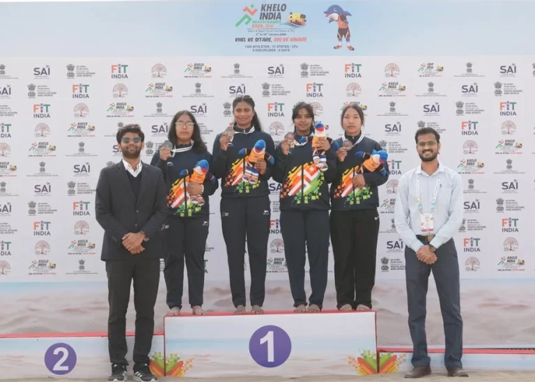 सेकेंड खेलो इंडिया बीच गेम्स में भोपाल की खिलाड़ी तृप्ती पांडे ने शानदार प्रदर्शन कर जीता गोल्ड मेडल