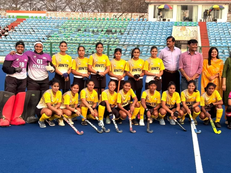 आल इंडिया इंटर यूनिवर्सिटी हॉकी (महिला) टूर्नामेंट में आरएनटीयू की मजबूत शुरुआत, पहला मुकाबला 1–1 से ड्रॉ
