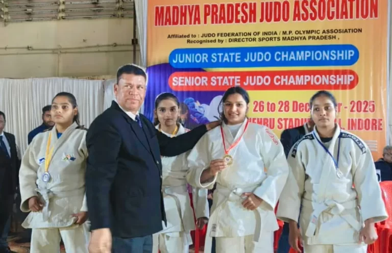 स्कोप ग्लोबल स्किल्स यूनिवर्सिटी की छात्रा जमना केवट ने सीनियर स्टेट जूडो चैंपियनशिप में जीता स्वर्ण