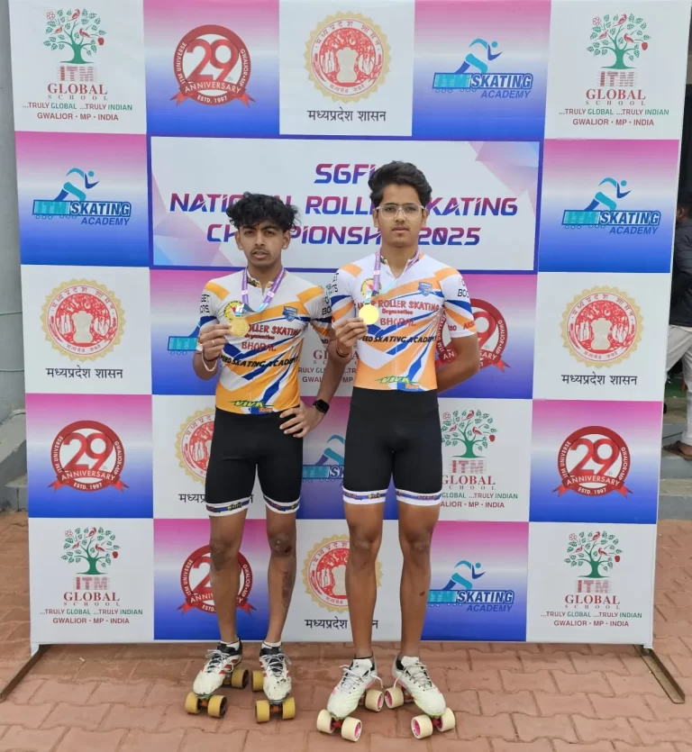69वीं राष्ट्रीय शालेय रोलर स्केटिंग प्रतियोगिता में भोपाल के स्केटर्स का स्वर्णिम प्रदर्शन