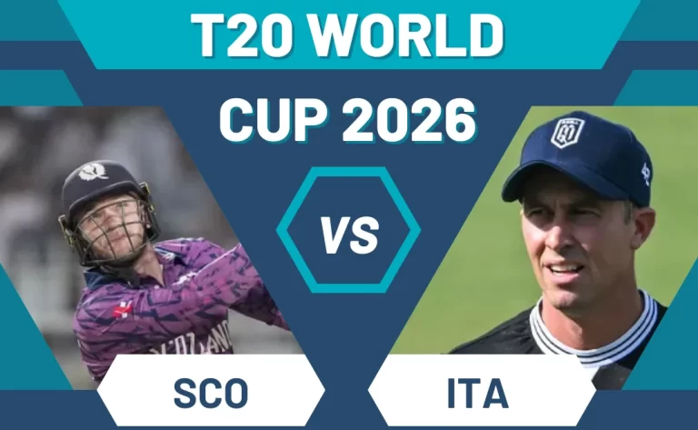 SCO vs ITA : स्कॉटलैंड की बल्लेबाजी की शुरुआत, इटली की नज़र शुरुआती विकेट पर