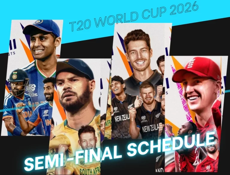 टी20 वर्ल्ड कप 2026 सेमीफाइनल शेड्यूल: साउथ अफ्रीका vs न्यूजीलैंड और भारत vs इंग्लैंड, मुकाबले कोलकाता और मुंबई में