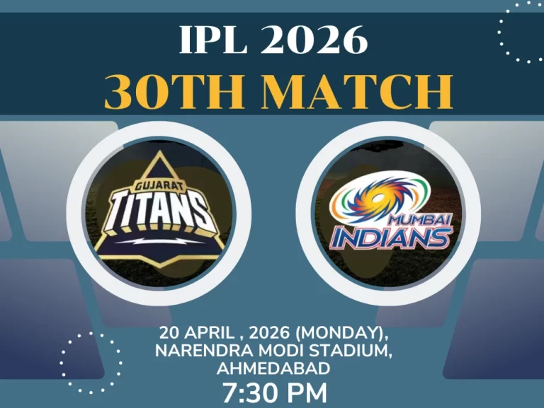 IPL 2026 GT vs MI Match: हेड-टू-हेड, संभावित प्लेइंग 11, पिच रिपोर्ट और लाइव स्ट्रीमिंग जानकारी