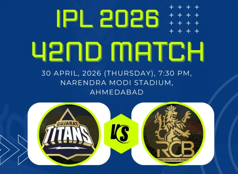 IPL 2026 GT vs RCB Match: देखें हेड 2 हेड और संभावित प्लेइंग 11, पिच रिपोर्ट और लाइव स्ट्रीमिंग डिटेल्स
