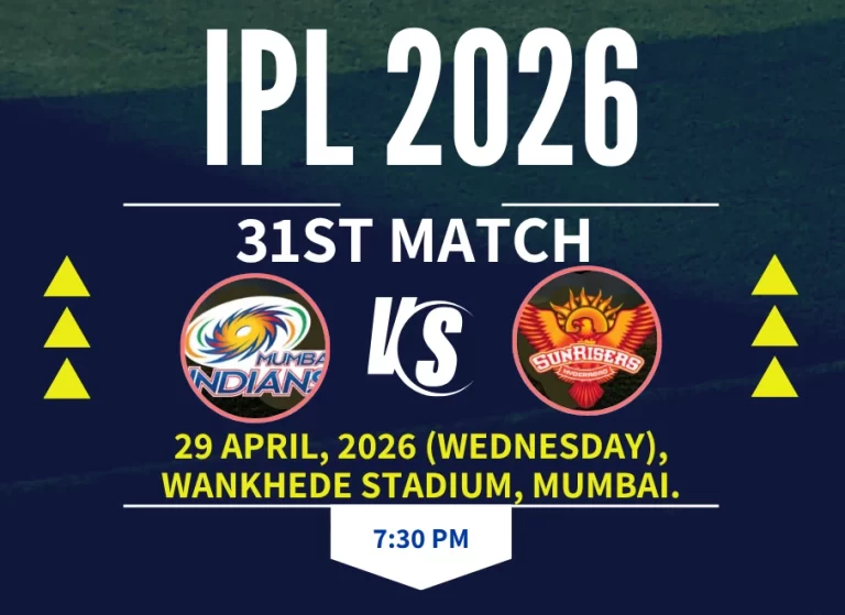 MI vs SRH Match : संभावित प्लेइंग 11, हेड टू हेड रिकॉर्ड, पिच का मिजाज और कहां देखें लाइव मुकाबला