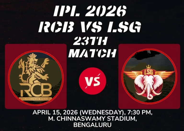 RCB vs LSG मैच: हेड-टू-हेड, प्लेइंग 12, पिच रिपोर्ट और लाइव स्ट्रीमिंग डिटेल्स