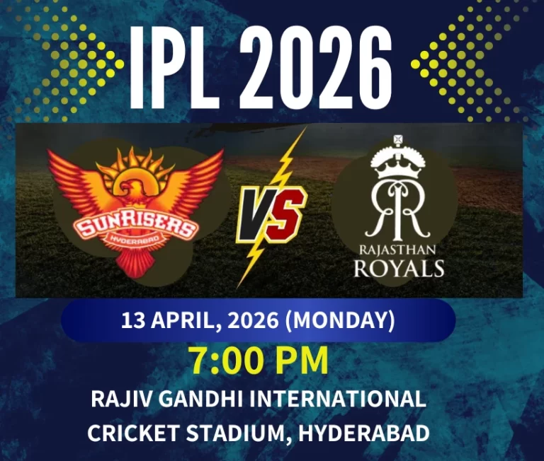 SRH vs RR : मैच का पूरा हेड-टू-हेड रिकॉर्ड, संभावित प्लेइंग 12, पिच और लाइव स्ट्रीमिंग डिटेल्स की जानकारी