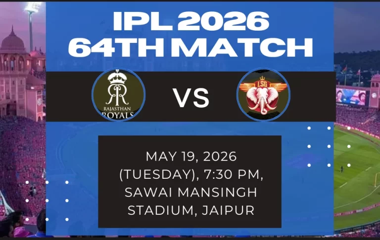 RR vs LSG मुकाबले से पहले जानिए संभावित प्लेइंग XI, पिच रिपोर्ट और लाइव स्ट्रीमिंग की पूरी जानकारी