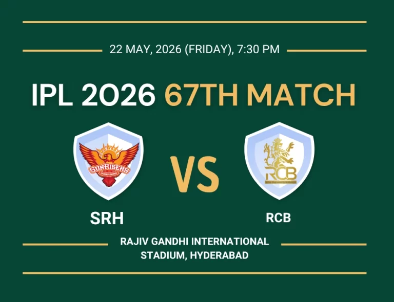 IPL 2026 : हैदराबाद और बेंगलुरु के बीच महामुकाबला, मैच से जुड़ी हर जरूरी डिटेल यहां देखें