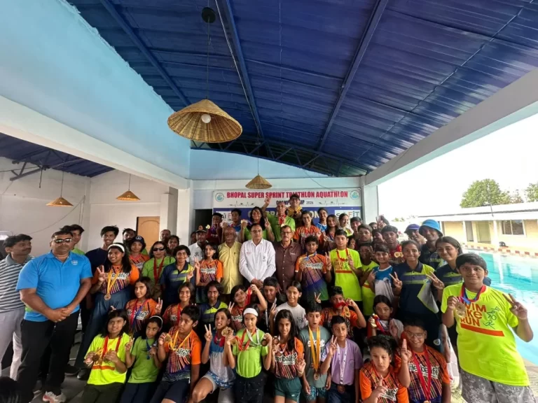 भोपाल जिला ट्रायथलॉन चैम्पियनशिप 2026: दूसरे दिन तैराकी और एक्वाथलॉन में खिलाड़ियों का शानदार प्रदर्शन
