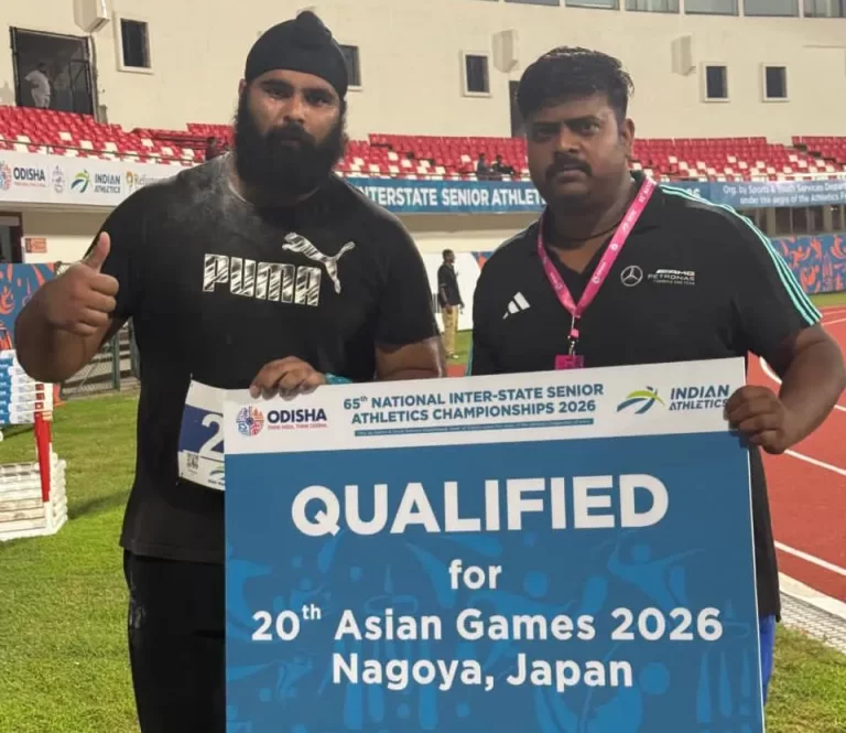 समरदीप सिंह ने राष्ट्रीय एथलेटिक्स में जीता रजत, एशियाई खेल 2026 के लिए किया क्वालीफाई