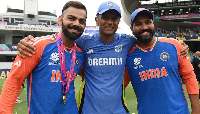 Rahul Dravid, Virat Kohli, and Rohit Sharma