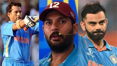 Virat Kohli, Sachin Tendulkar, and Yuvraj Singh
