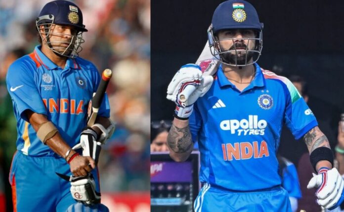Virat Kohli and Sachin Tendulkar