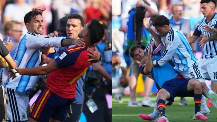 final-Argentina-vs-Spain-players-fight