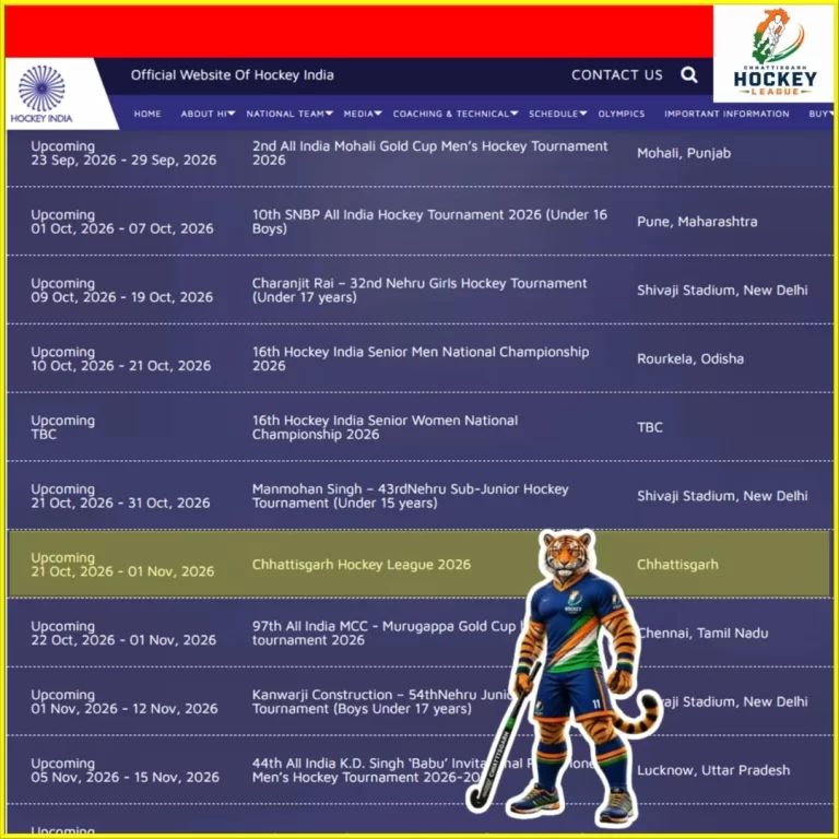 छत्तीसगढ़ की हॉकी प्रतिभाओं को मिलेगा बड़ा मंच, 21 अक्टूबर से शुरू होगी हॉकी लीग