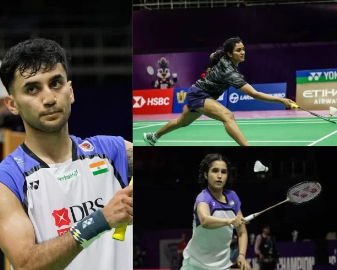 Lakshya Sen, Unnati Hooda, and PV Sindhu