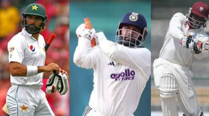 Misbah-ul-Haq, Rishabh Pant, and Chris Gayle