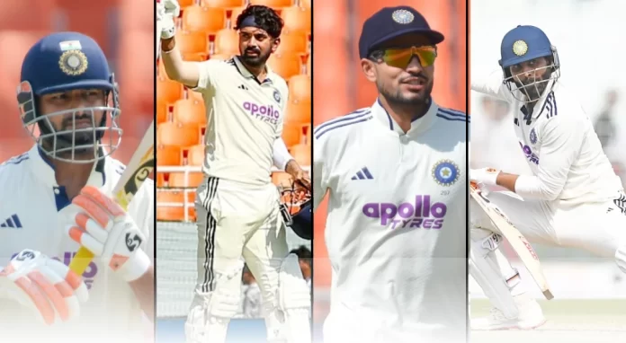 Rishabh Pant, KL Rahul, Shubman Gill, and Ravindra Jadeja